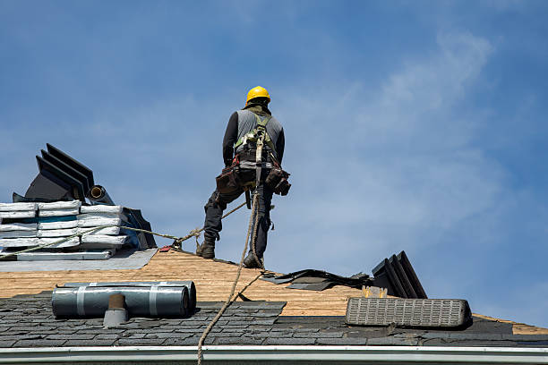 Professional Gutter Installation technician working in Newtonsville, OH